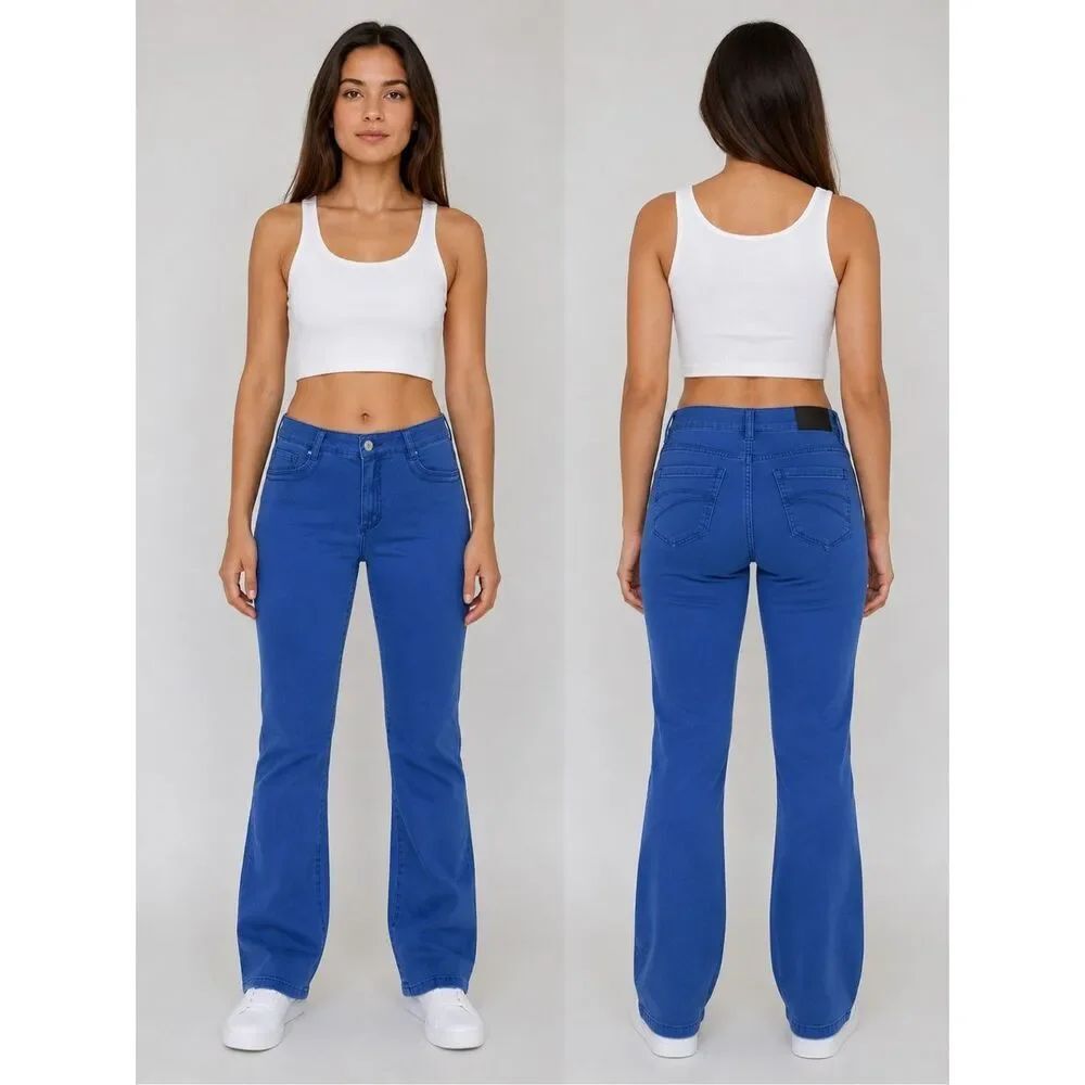 ANGELS Dolly Blue Bootcut Pants Women’s Size 42/ L Stretch Cotton Jeans Europe